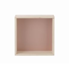 Etag&egrave;re vitrine carr&eacute;e - Rose p&acirc;le