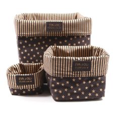 Bo&icirc;te de rangement Gris anthracite - Etoiles dor&eacute;es