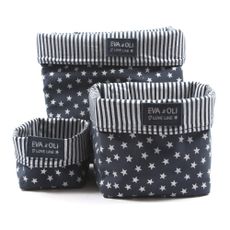 Bo&icirc;te de rangement Bleu marine - Etoiles argent