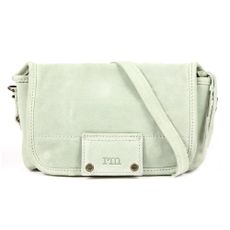 Sac veau velours June - Vert d'eau