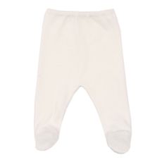 Pantalon pieds maille B&eacute;b&eacute; - Vanille