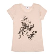 T-shirt Oiseaux - Rose p&ecirc;che
