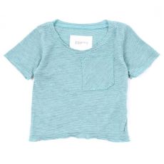 T-shirt &agrave; rayures B&eacute;b&eacute; - Vert d'eau