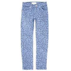 Jean Skinny L&eacute;opard - Bleu