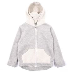 Sweat zipp&eacute; &agrave; capuche bicolore