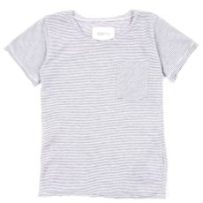 T-shirt &agrave; rayures - Gris chin&eacute;