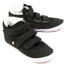 Tennis montantes Velcro - Vert fonc&eacute;