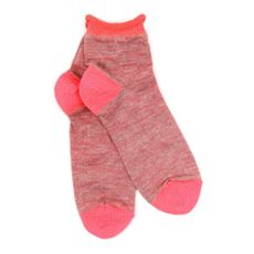 Chaussettes maille moulin&eacute;e - Vieux rose