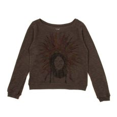 Sweat en molleton double face 'Indien' - Gris anthracite