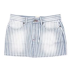 Jupe en toile de coton ray&eacute;