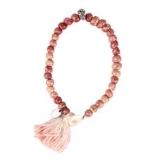 Bracelet bois-t&ecirc;te de mort - Rose