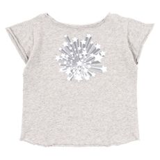 T-shirt Papillon - Gris chin&eacute;