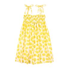 Robe &agrave; smocks Citrons