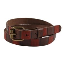 Ceinture &agrave; rayures - Rouge