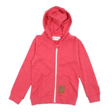 Sweat &agrave; capuche zipp&eacute; French Terry - Rouge cerise