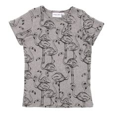 T-Shirt Flamingo - Gris clair