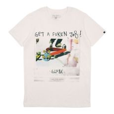 T-shirt Jobless - Blanc cass&eacute;