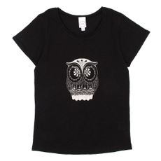 T-shirt Hibou Lol by C de C - Noir