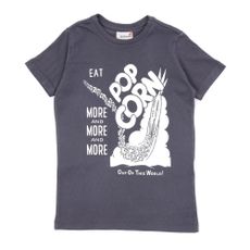 T-shirt Pop corn-Gris ardoise