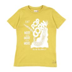 T-shirt Pop corn-Jaune