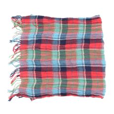 Foulard &agrave; carreaux-Multicolore