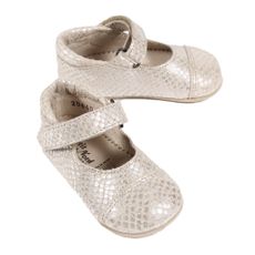 Ballerines Velcro B&eacute;b&eacute; - Argent&eacute;