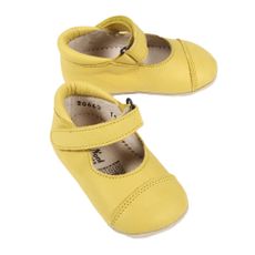 Ballerines Velcro B&eacute;b&eacute; - Jaune