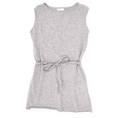 Robe jersey ceintur&eacute;e - Gris chin&eacute;