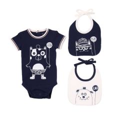 Kit naissance Body - 2 Bavoirs B&eacute;b&eacute;