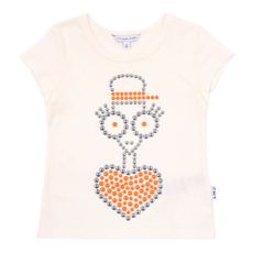 T-shirt Autruche clout&eacute; - Blanc