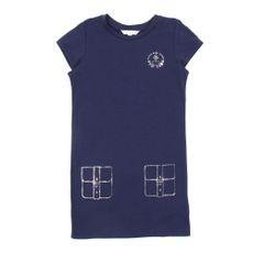 Robe trompe l'oeil - Bleu indigo