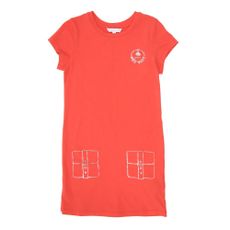 Robe trompe l'oeil - Corail