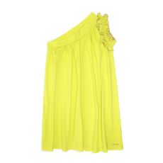 Robe jersey asym&eacute;trique - Jaune