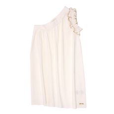 Robe jersey asym&eacute;trique - Blanc