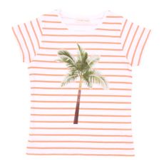 T-shirt &agrave; rayures Palmier