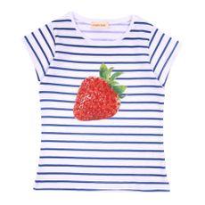 T-shirt &agrave; rayures Fraise