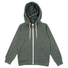 Sweat zipp&eacute; &agrave; capuche - Vert kaki