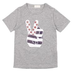 T-shirt Peace - Gris chin&eacute;