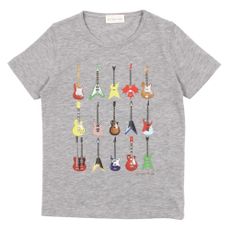 T-shirt Guitares - Gris chin&eacute;