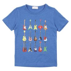 T-shirt Guitares - Bleu
