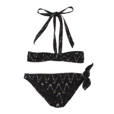 Maillot de bain bandeau Ikat - Noir