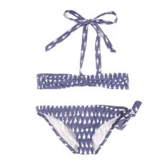 Maillot de bain bandeau Ikat - Bleu indigo