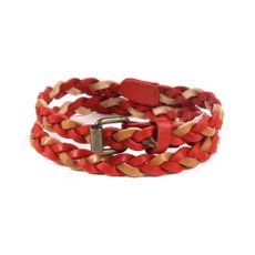 Ceinture tress&eacute;e bicolore