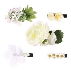 Set 5 barrettes Fleurs