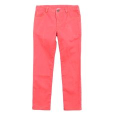Pantalon toile slim - Corail