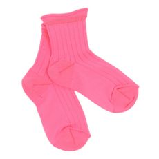 Chaussettes-Rose fluo