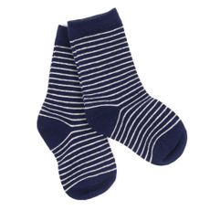 Chaussettes &agrave; rayures - Bleu marine