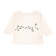T-shirt Oiseaux B&eacute;b&eacute; - Ecru