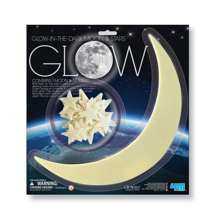 Set Sticker phosphoreszierend - Mond und Sterne- Produktbild Nr. 0