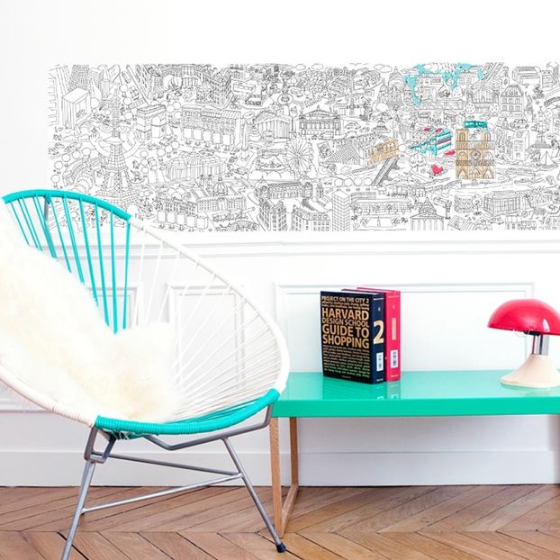 Poster gigante Paris para colorear-product